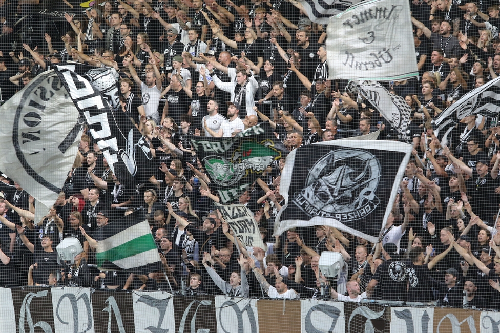 Sturm Graz - Heart of Midlothian
UEFA Champions League Qualifikation 2. Runde, SK Sturm Graz - Heart of Midlothian, Stadion Liebenau Graz, 21.07.2026. Foto zeigt Fans von Sturm
