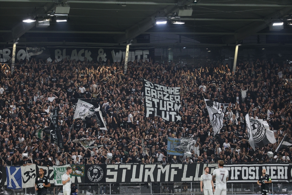 Sturm Graz - Heart of Midlothian
UEFA Champions League Qualifikation 2. Runde, SK Sturm Graz - Heart of Midlothian, Stadion Liebenau Graz, 21.07.2026. Foto zeigt Fans von Sturm
