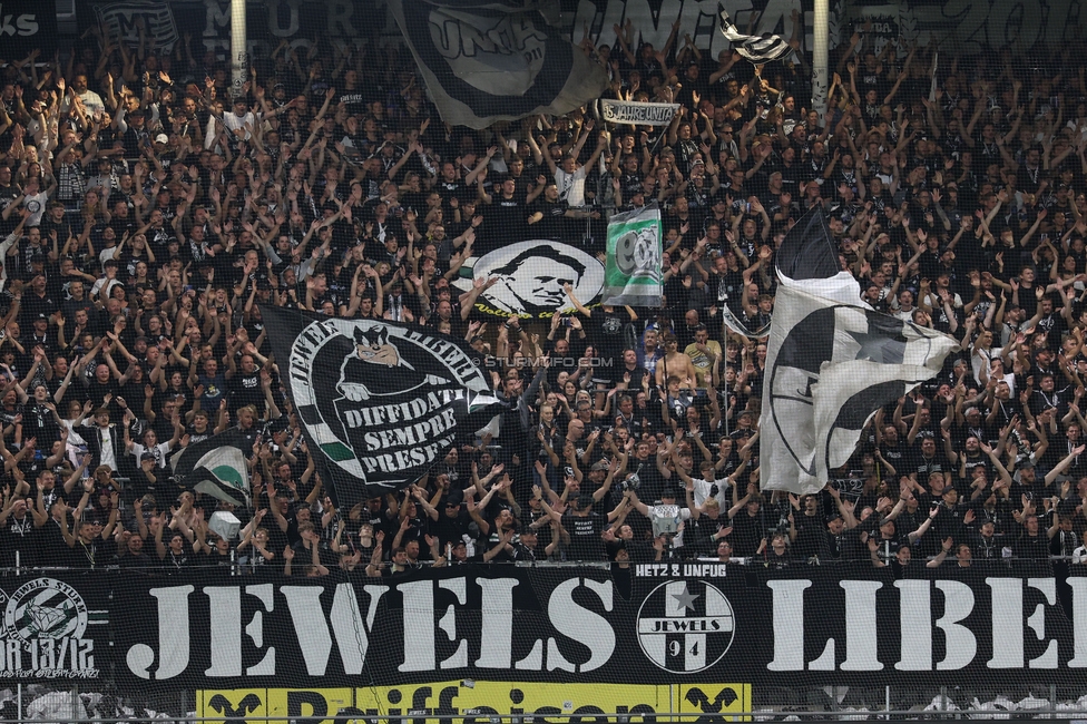 Sturm Graz - Heart of Midlothian
UEFA Champions League Qualifikation 2. Runde, SK Sturm Graz - Heart of Midlothian, Stadion Liebenau Graz, 21.07.2026. Foto zeigt Fans von Sturm
