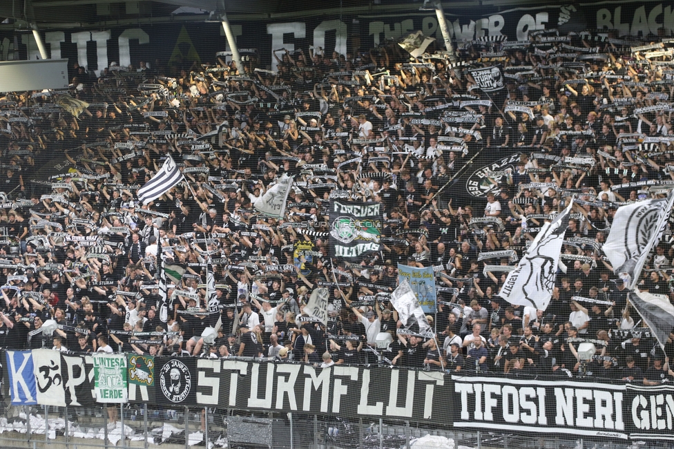 Sturm Graz - Heart of Midlothian
UEFA Champions League Qualifikation 2. Runde, SK Sturm Graz - Heart of Midlothian, Stadion Liebenau Graz, 21.07.2026. Foto zeigt Fans von Sturm
