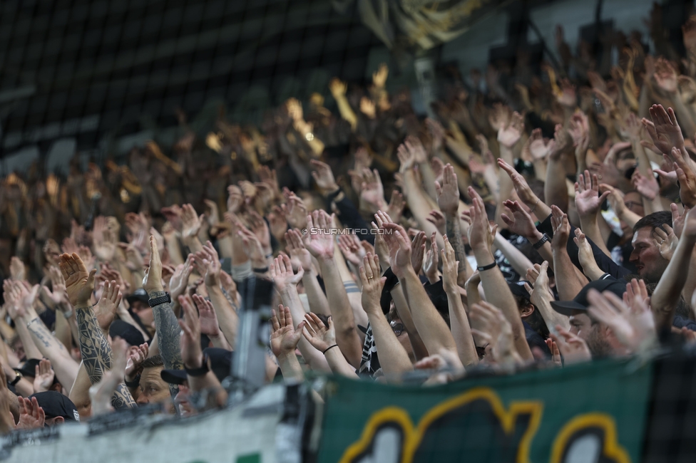 Sturm Graz - Heart of Midlothian
UEFA Champions League Qualifikation 2. Runde, SK Sturm Graz - Heart of Midlothian, Stadion Liebenau Graz, 21.07.2026. Foto zeigt Fans von Sturm
