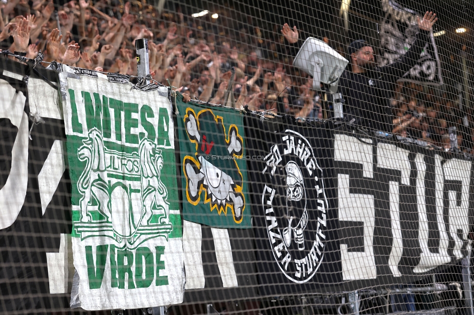 Sturm Graz - Heart of Midlothian
UEFA Champions League Qualifikation 2. Runde, SK Sturm Graz - Heart of Midlothian, Stadion Liebenau Graz, 21.07.2026. Foto zeigt Fans von Sturm
