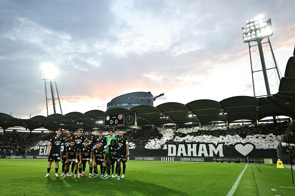 Sturm Graz - Heart of Midlothian
UEFA Champions League Qualifikation 2. Runde, SK Sturm Graz - Heart of Midlothian, Stadion Liebenau Graz, 21.07.2026. Foto zeigt die Mannschaft von Sturm
