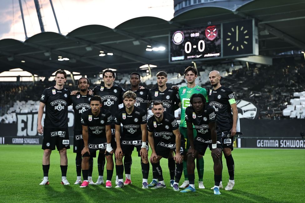 Sturm Graz - Heart of Midlothian
UEFA Champions League Qualifikation 2. Runde, SK Sturm Graz - Heart of Midlothian, Stadion Liebenau Graz, 21.07.2026. Foto zeigt die Mannschaft von Sturm
