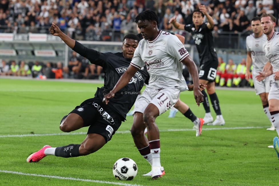 Sturm Graz - Heart of Midlothian
UEFA Champions League Qualifikation 2. Runde, SK Sturm Graz - Heart of Midlothian, Stadion Liebenau Graz, 21.07.2026. 

Foto zeigt Jeyland Mitchell (Sturm)
