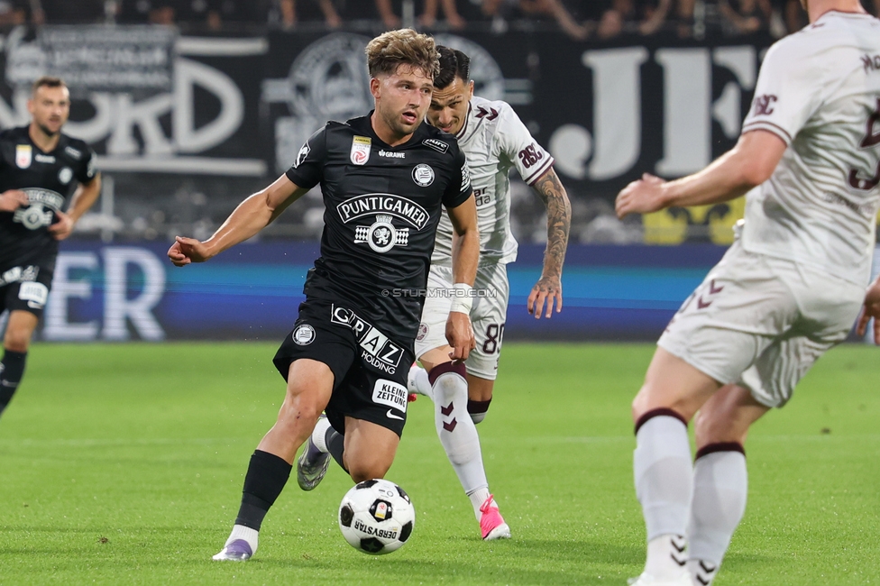 Sturm Graz - Heart of Midlothian
UEFA Champions League Qualifikation 2. Runde, SK Sturm Graz - Heart of Midlothian, Stadion Liebenau Graz, 21.07.2026. 

Foto zeigt Simon Seidl (Sturm)
