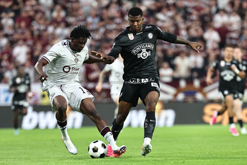Sturm Graz - Heart of Midlothian
UEFA Champions League Qualifikation 2. Runde, SK Sturm Graz - Heart of Midlothian, Stadion Liebenau Graz, 21.07.2026. Foto zeigt Jeyland Mitchell (Sturm)
