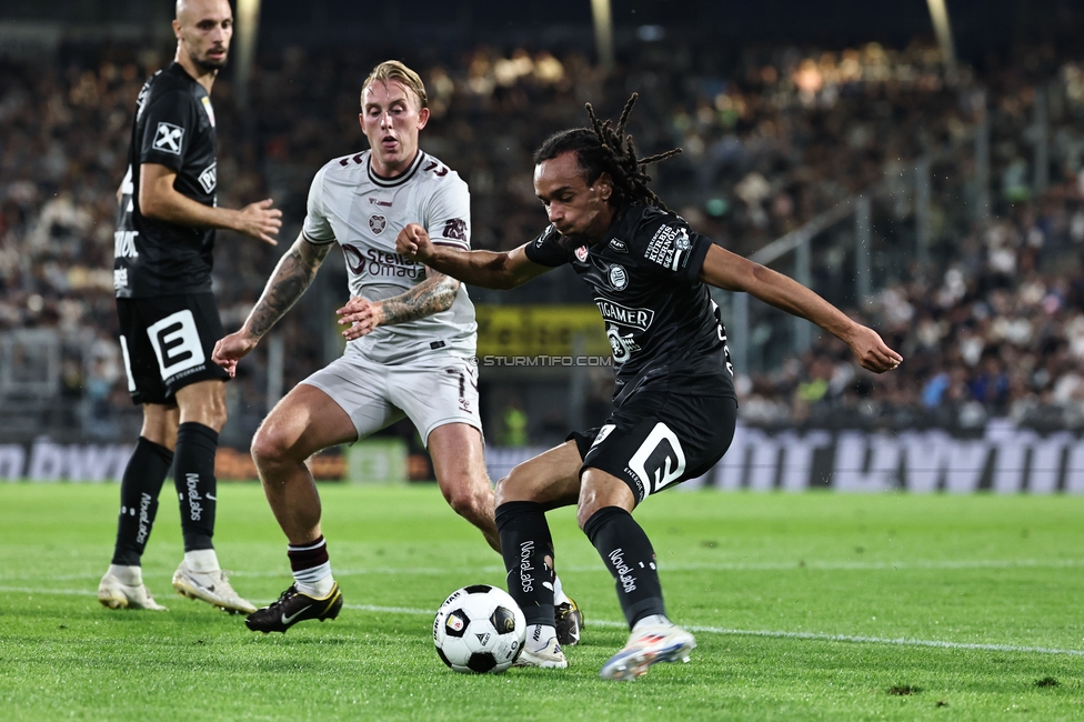Sturm Graz - Heart of Midlothian
UEFA Champions League Qualifikation 2. Runde, SK Sturm Graz - Heart of Midlothian, Stadion Liebenau Graz, 21.07.2026. 

Foto zeigt Seedy Jatta (Sturm)
