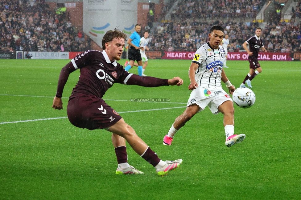 Heart of Midlothian - Sturm Graz
UEFA Champions League Qualifikation 2. Runde, Heart of Midlothian - SK Sturm Graz, Tynecastle Park Edinburgh, 28.07.2026. 

Foto zeigt Jacob Hoedl (Sturm)
