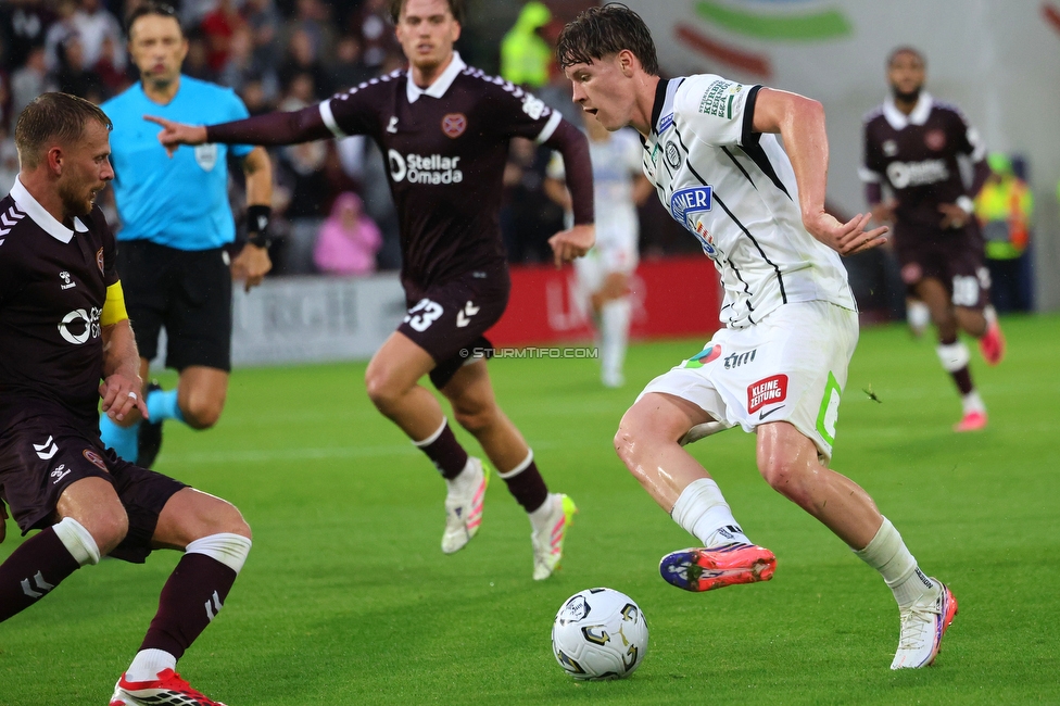 Heart of Midlothian - Sturm Graz
UEFA Champions League Qualifikation 2. Runde, Heart of Midlothian - SK Sturm Graz, Tynecastle Park Edinburgh, 28.07.2026. 

Foto zeigt Luca Weinhandl (Sturm)
