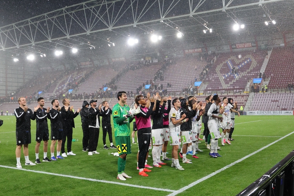 Heart of Midlothian - Sturm Graz
UEFA Champions League Qualifikation 2. Runde, Heart of Midlothian - SK Sturm Graz, Tynecastle Park Edinburgh, 28.07.2026. 

Foto zeigt die Mannschaft von Sturm

