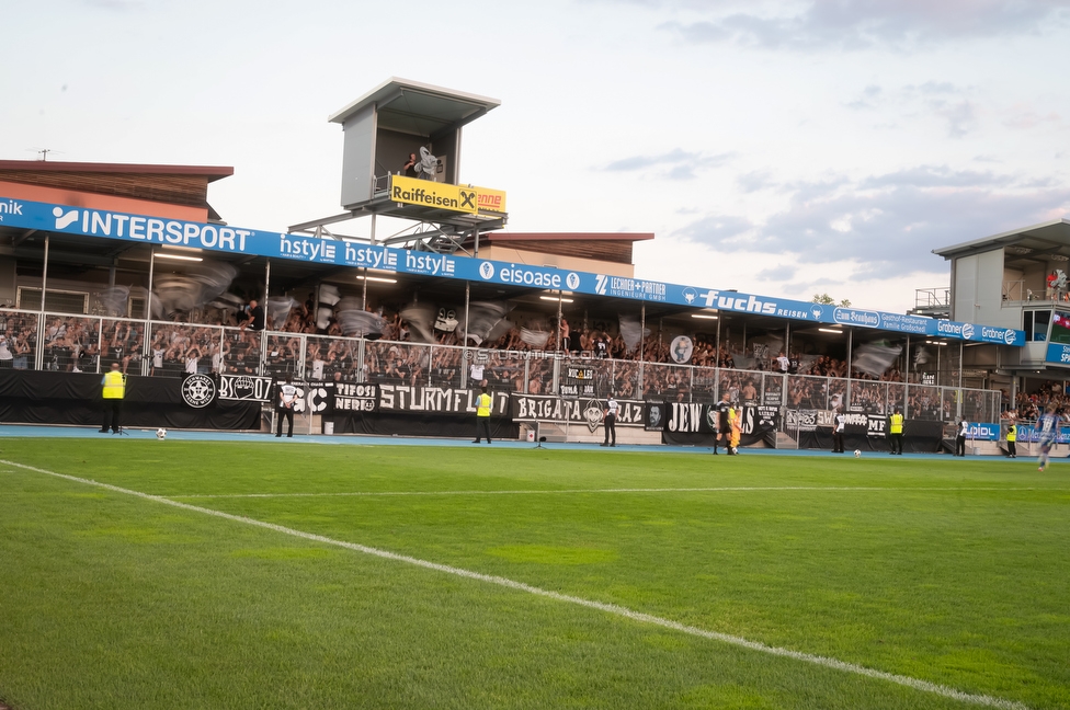Hartberg - Sturm Graz
Oesterreichische Fussball Bundesliga, 2. Runde, TSV Hartberg - SK Sturm Graz, Arena Hartberg, 08.08.2026.Foto zeigt Fans von Sturm
