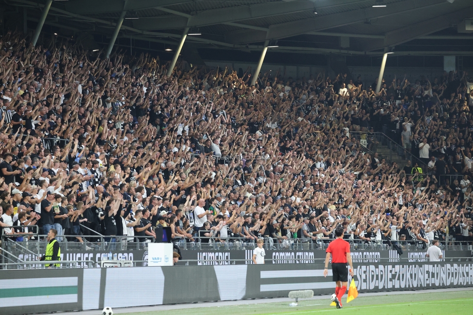 Sturm Graz - Fenerbahce
UEFA Champions League Qualifikation 3. Runde, SK Sturm Graz - Fenerbahce SK, Stadion Graz-Liebenau, 11.08.2026. 

Foto zeigt Fans von Sturm
