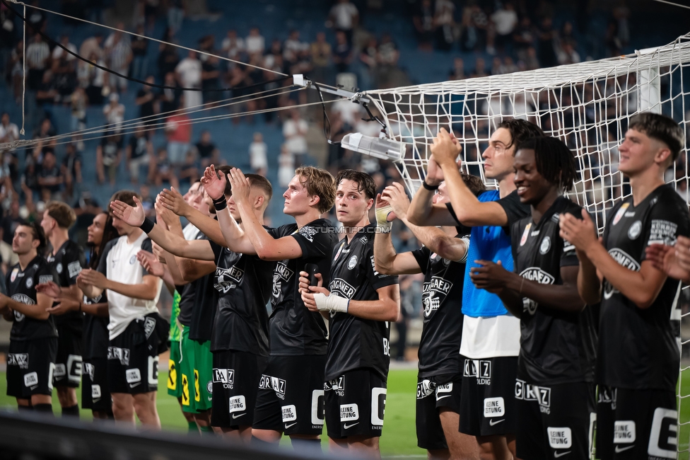 Sturm Graz - Fenerbahce
UEFA Champions League Qualifikation 3. Runde, SK Sturm Graz - Fenerbahce SK, Stadion Graz-Liebenau, 11.08.2026. 

Foto zeigt die Mannschaft von Sturm
