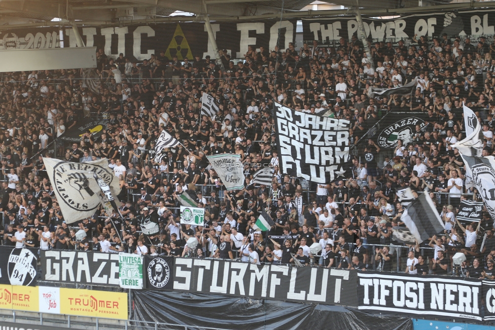 Sturm Graz - Altach
Oesterreichische Fussball Bundesliga, 3. Runde, SK Sturm Graz - SC Rheindorf Altach, Stadion Graz-Liebenau, 15.08.2026. 

Foto zeigt Fans von Sturm
