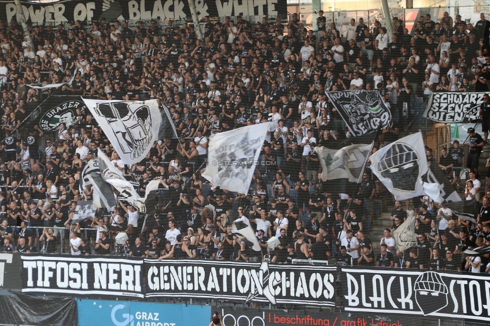Sturm Graz - Altach
Oesterreichische Fussball Bundesliga, 3. Runde, SK Sturm Graz - SC Rheindorf Altach, Stadion Graz-Liebenau, 15.08.2026. 

Foto zeigt Fans von Sturm
