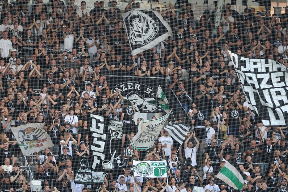 Sturm Graz - Altach
Oesterreichische Fussball Bundesliga, 3. Runde, SK Sturm Graz - SC Rheindorf Altach, Stadion Graz-Liebenau, 15.08.2026. 

Foto zeigt Fans von Sturm
