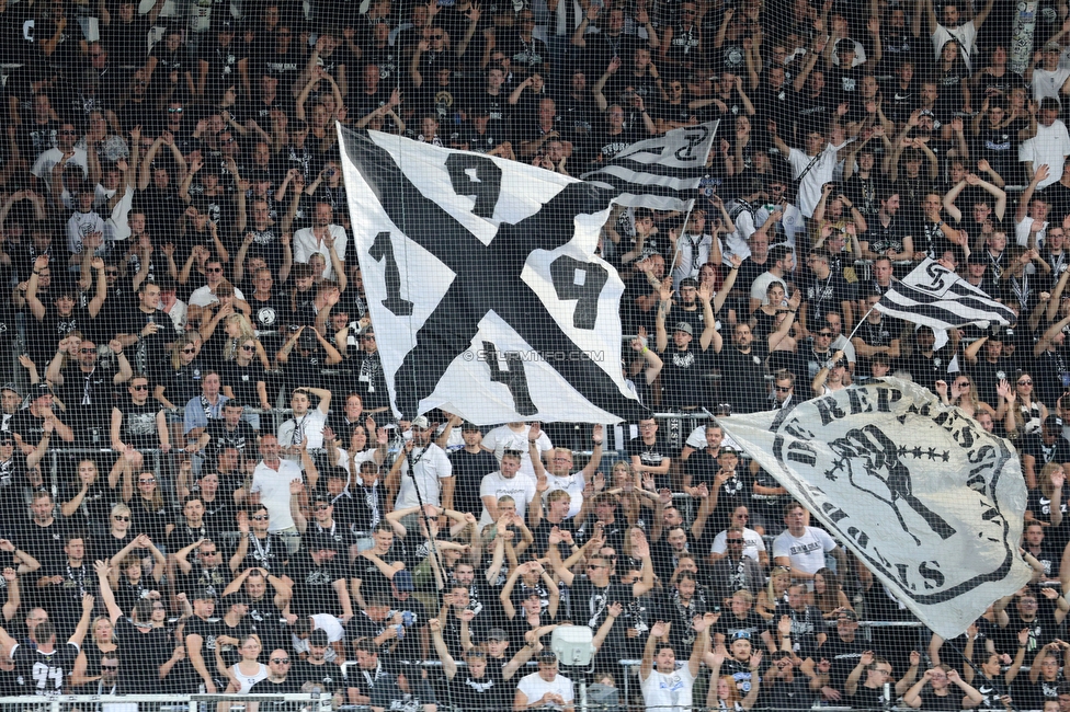 Sturm Graz - Altach
Oesterreichische Fussball Bundesliga, 3. Runde, SK Sturm Graz - SC Rheindorf Altach, Stadion Graz-Liebenau, 15.08.2026. 

Foto zeigt Fans von Sturm
Schlüsselwörter: brigata