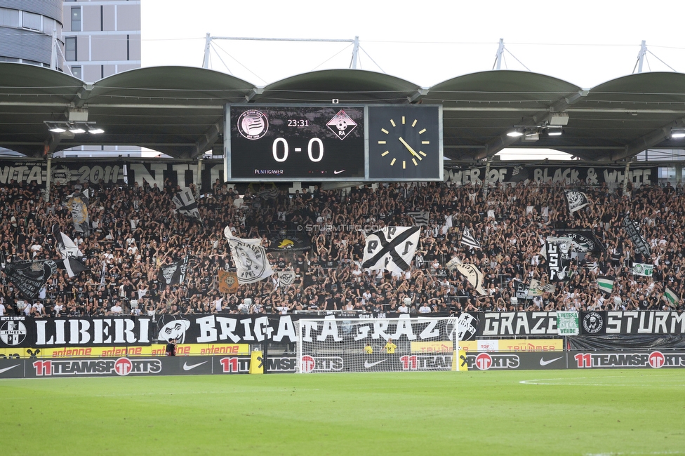 Sturm Graz - Altach
Oesterreichische Fussball Bundesliga, 3. Runde, SK Sturm Graz - SC Rheindorf Altach, Stadion Graz-Liebenau, 15.08.2026. 

Foto zeigt Fans von Sturm
Schlüsselwörter: brigata