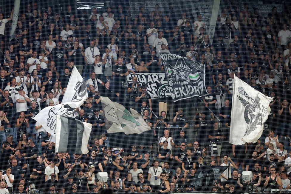Sturm Graz - Altach
Oesterreichische Fussball Bundesliga, 3. Runde, SK Sturm Graz - SC Rheindorf Altach, Stadion Graz-Liebenau, 15.08.2026. 

Foto zeigt Fans von Sturm
