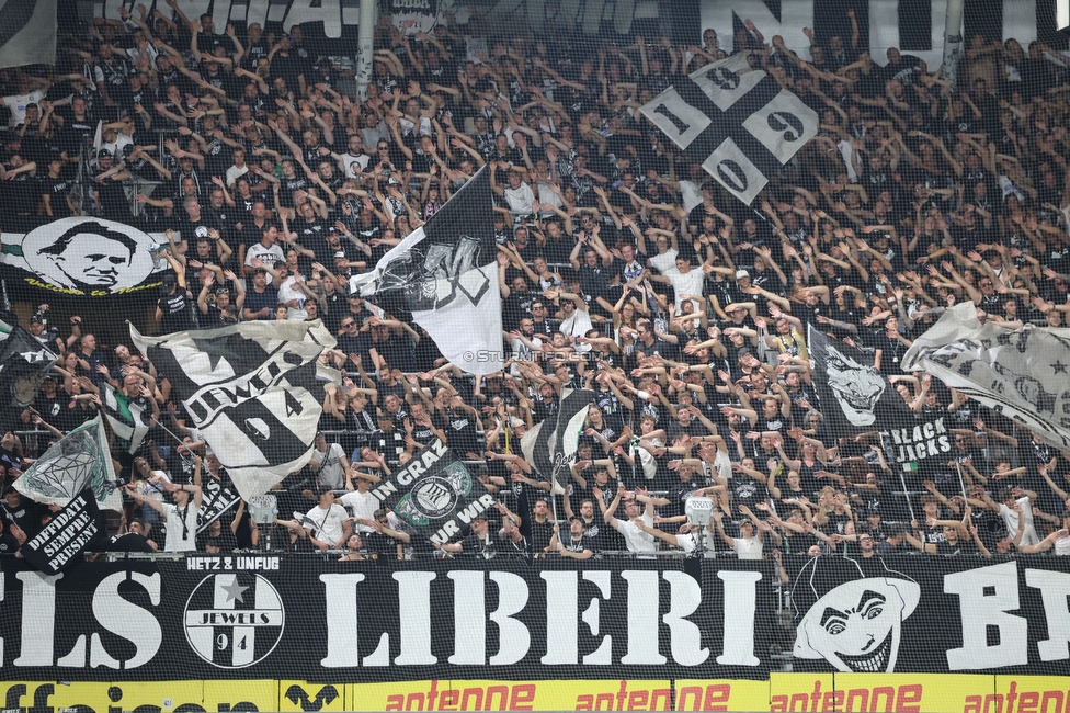 Sturm Graz - Altach
Oesterreichische Fussball Bundesliga, 3. Runde, SK Sturm Graz - SC Rheindorf Altach, Stadion Graz-Liebenau, 15.08.2026. 

Foto zeigt Fans von Sturm
