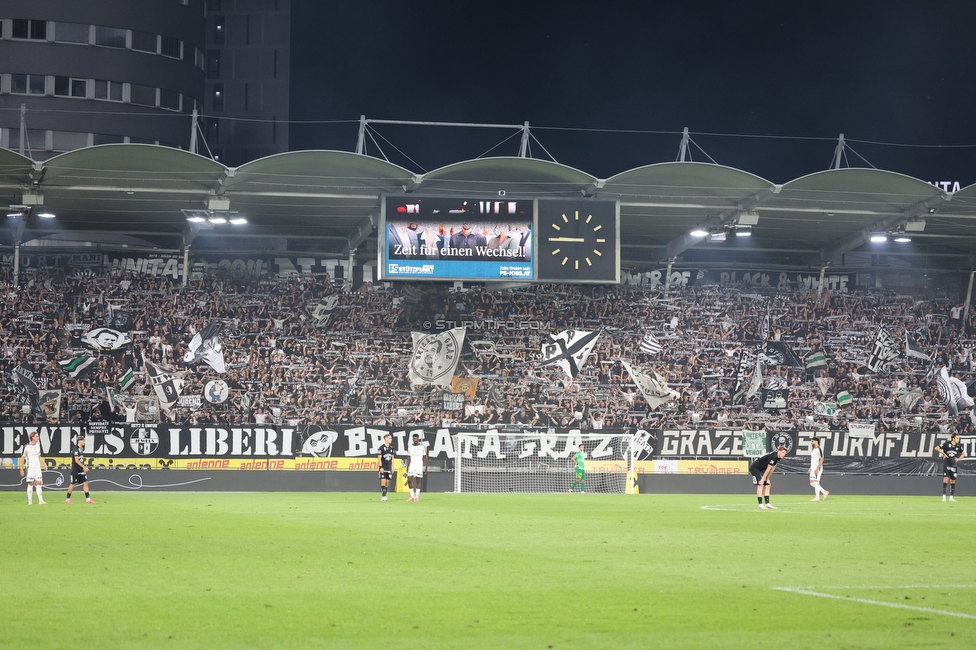 Sturm Graz - Altach
Oesterreichische Fussball Bundesliga, 3. Runde, SK Sturm Graz - SC Rheindorf Altach, Stadion Graz-Liebenau, 15.08.2026. 

Foto zeigt Fans von Sturm
Schlüsselwörter: schals