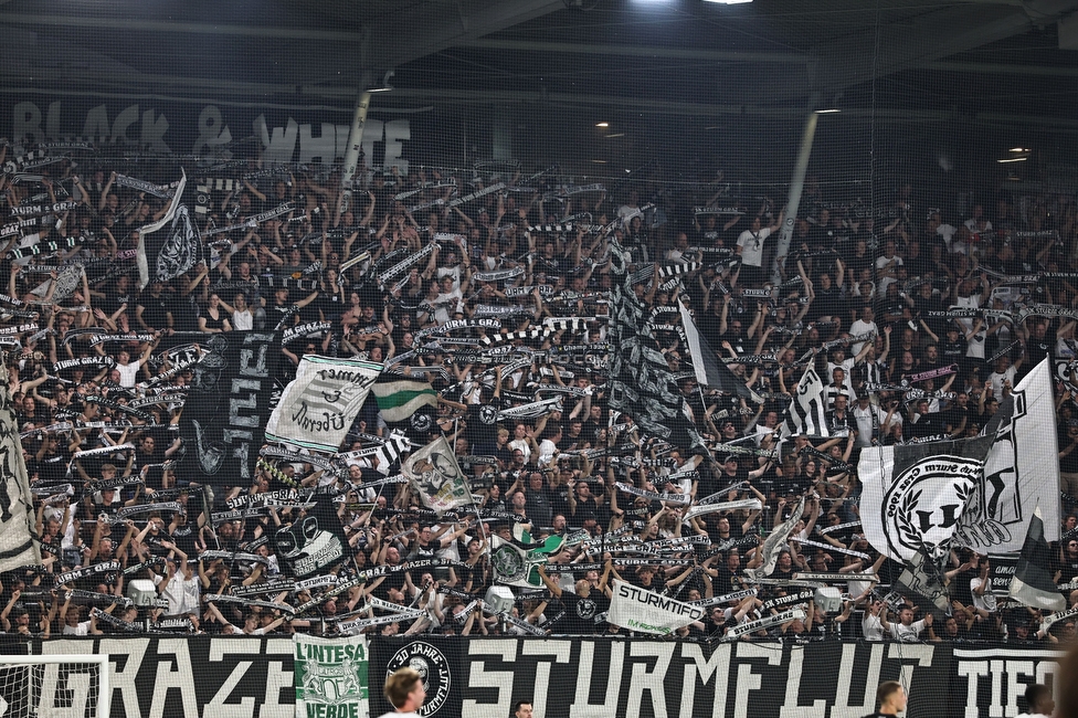 Sturm Graz - Altach
Oesterreichische Fussball Bundesliga, 3. Runde, SK Sturm Graz - SC Rheindorf Altach, Stadion Graz-Liebenau, 15.08.2026. 

Foto zeigt Fans von Sturm
