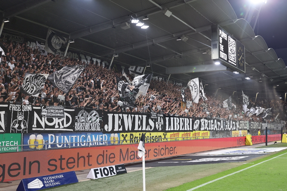 Sturm Graz - Altach
Oesterreichische Fussball Bundesliga, 3. Runde, SK Sturm Graz - SC Rheindorf Altach, Stadion Graz-Liebenau, 15.08.2026. 

Foto zeigt Fans von Sturm
