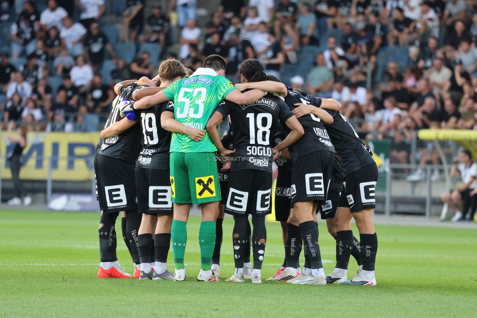 Sturm Graz - Altach
Oesterreichische Fussball Bundesliga, 3. Runde, SK Sturm Graz - SC Rheindorf Altach, Stadion Graz-Liebenau, 15.08.2026. 

Foto zeigt die Mannschaft von Sturm
