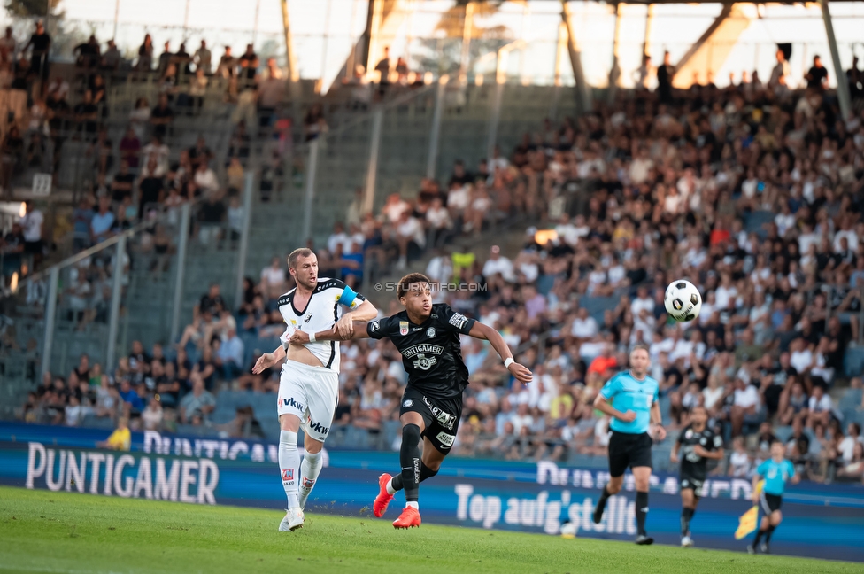 Sturm Graz - Altach
Oesterreichische Fussball Bundesliga, 3. Runde, SK Sturm Graz - SC Rheindorf Altach, Stadion Graz-Liebenau, 15.08.2026. 

Foto zeigt Axel Kayombo (Sturm)

