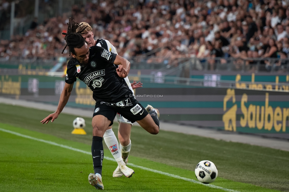 Sturm Graz - Altach
Oesterreichische Fussball Bundesliga, 3. Runde, SK Sturm Graz - SC Rheindorf Altach, Stadion Graz-Liebenau, 15.08.2026. 

Foto zeigt Emran Soglo (Sturm)
