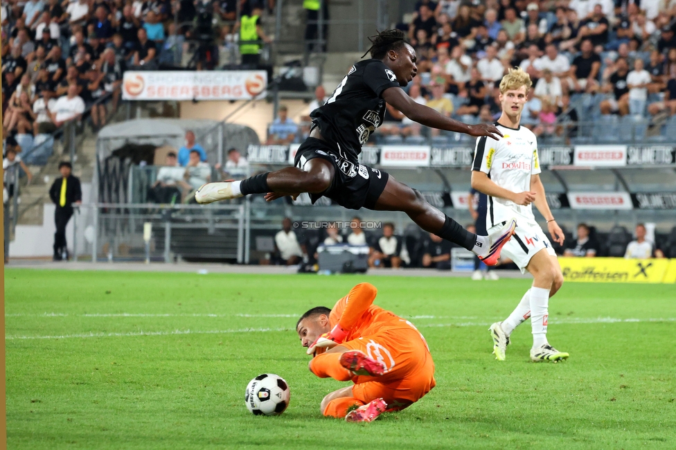 Sturm Graz - Altach
Oesterreichische Fussball Bundesliga, 3. Runde, SK Sturm Graz - SC Rheindorf Altach, Stadion Graz-Liebenau, 15.08.2026. 

Foto zeigt Seedy Jatta (Sturm)
