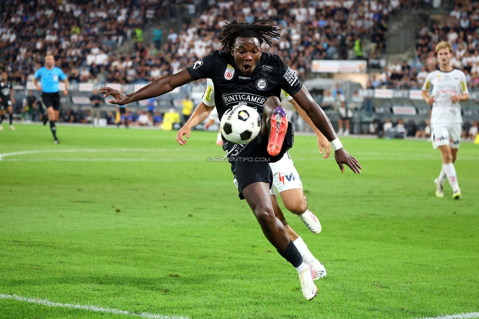 Sturm Graz - Altach
Oesterreichische Fussball Bundesliga, 3. Runde, SK Sturm Graz - SC Rheindorf Altach, Stadion Graz-Liebenau, 15.08.2026. 

Foto zeigt Seedy Jatta (Sturm)
