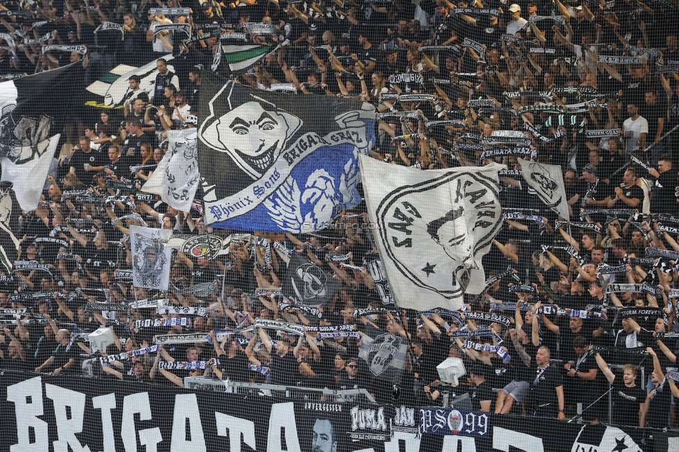 Sturm Graz - Lustenau
Oesterreichische Fussball Bundesliga, 4. Runde, SK Sturm Graz - SC Austria Lustenau, Stadion Graz-Liebenau, 22.08.2026. Foto zeigt Fans von Sturm
