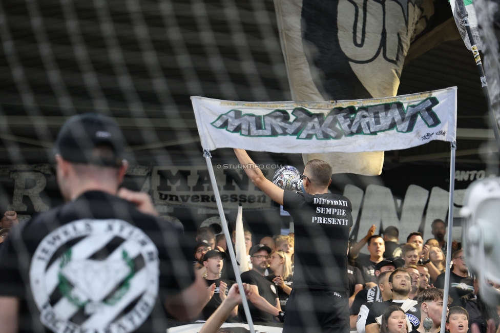 Sturm Graz - Lustenau
Oesterreichische Fussball Bundesliga, 4. Runde, SK Sturm Graz - SC Austria Lustenau, Stadion Graz-Liebenau, 22.08.2026. 

Foto zeigt Fans von Sturm
Schlüsselwörter: murtalfront