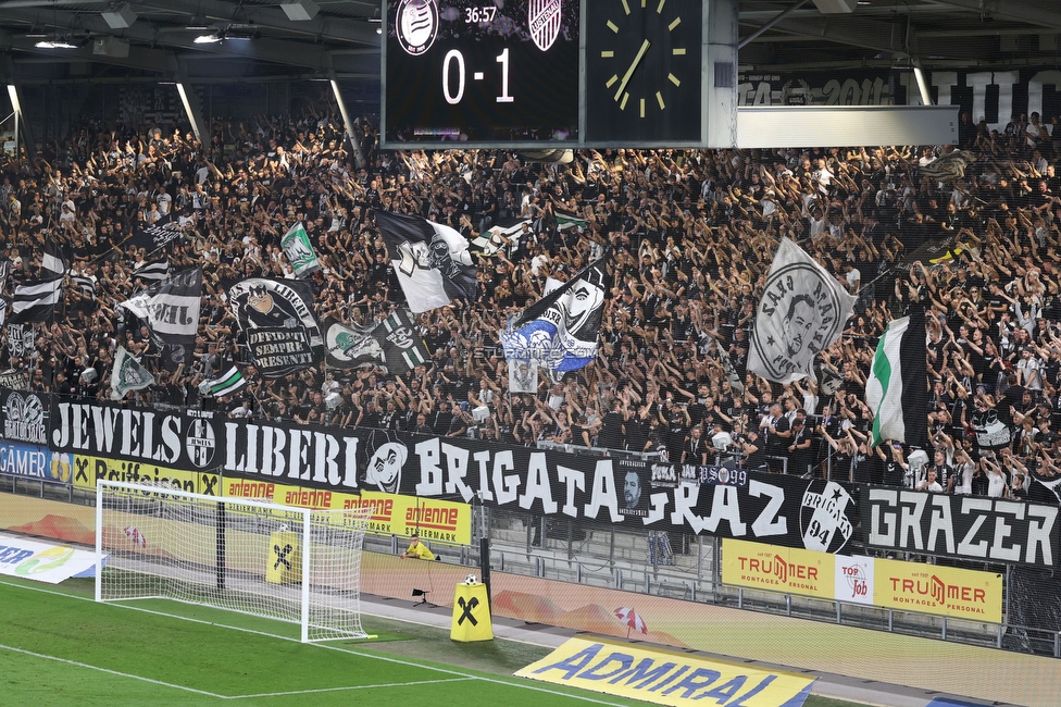 Sturm Graz - Lustenau
Oesterreichische Fussball Bundesliga, 4. Runde, SK Sturm Graz - SC Austria Lustenau, Stadion Graz-Liebenau, 22.08.2026. 

Foto zeigt Fans von Sturm
