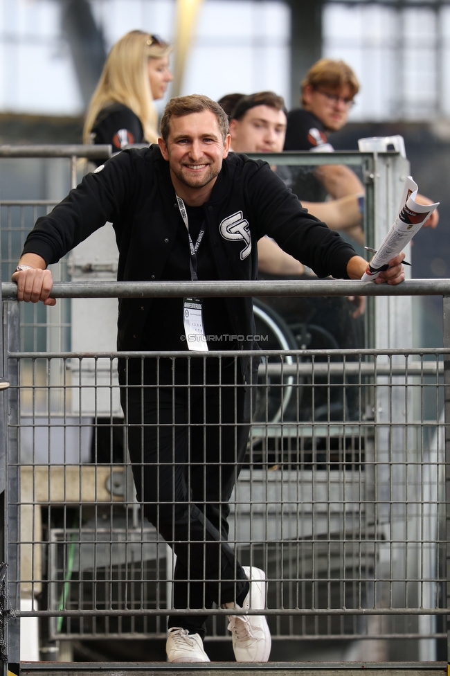 Sturm Graz - Lustenau
Oesterreichische Fussball Bundesliga, 4. Runde, SK Sturm Graz - SC Austria Lustenau, Stadion Graz-Liebenau, 22.08.2026. Foto zeigt Dennis Buchrieser (Stadionsprecher)
