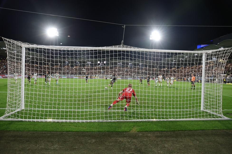 Sturm Graz - Lustenau
Oesterreichische Fussball Bundesliga, 4. Runde, SK Sturm Graz - SC Austria Lustenau, Stadion Graz-Liebenau, 22.08.2026. 

Foto zeigt Seedy Jatta (Sturm)
Schlüsselwörter: elfmeter torjubel