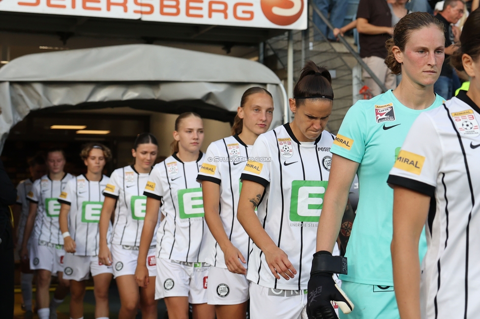 Sturm Frauen - Gintra
UEFA Womens Europa Cup Qualifikation, 1. Runde, SK Sturm Graz Frauen - FC Gintra, Stadion Graz-Liebenau, 26.08.2026.Foto zeigt die Mannschaft der Sturm Frauen
