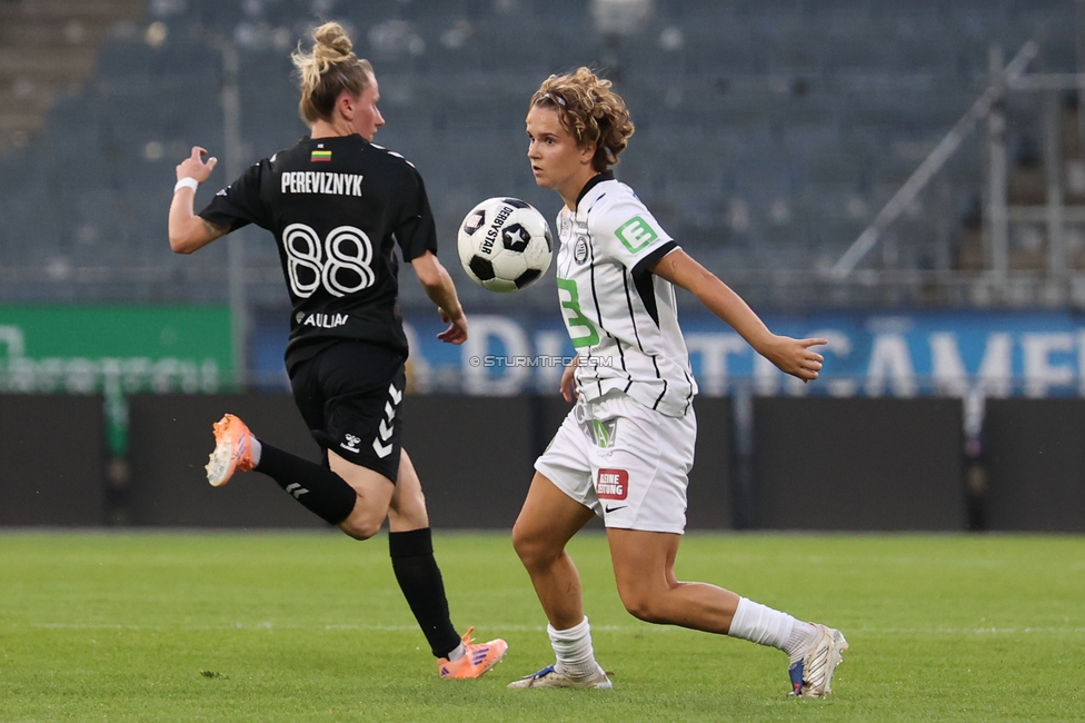Sturm Frauen - Gintra
UEFA Womens Europa Cup Qualifikation, 1. Runde, SK Sturm Graz Frauen - FC Gintra, Stadion Graz-Liebenau, 26.08.2026.Foto zeigt Leonie Christin Tragl (Sturm Frauen)
