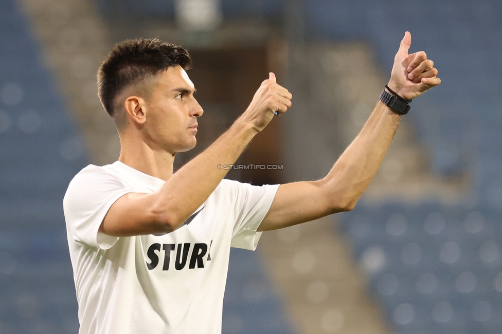 Sturm Frauen - Gintra
UEFA Womens Europa Cup Qualifikation, 1. Runde, SK Sturm Graz Frauen - FC Gintra, Stadion Graz-Liebenau, 26.08.2026.Foto zeigt Tode Djakovic (Cheftrainer Sturm Frauen)
