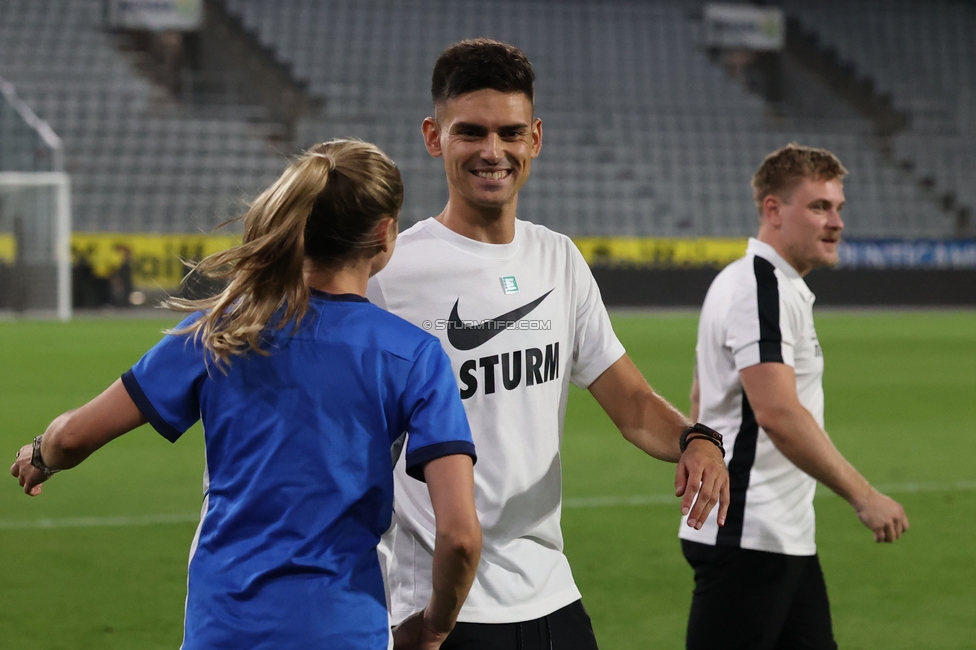 Sturm Frauen - Gintra
UEFA Womens Europa Cup Qualifikation, 1. Runde, SK Sturm Graz Frauen - FC Gintra, Stadion Graz-Liebenau, 26.08.2026.Foto zeigt Tode Djakovic (Cheftrainer Sturm Frauen)
