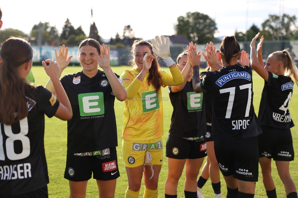 Sturm Frauen - Suedburgenland
OEFB Frauen Bundesliga, 5. Runde, SK Sturm Graz Frauen - SpG Suedburgenland TSV Hartberg, Trainingszentrum Messendorf, 29.08.2026. Foto zeigt die Mannschaft der Sturm Frauen
