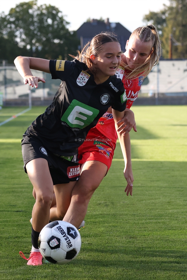 Sturm Frauen - Suedburgenland
OEFB Frauen Bundesliga, 5. Runde, SK Sturm Graz Frauen - SpG Suedburgenland TSV Hartberg, Trainingszentrum Messendorf, 29.08.2026. Foto zeigt Emma Kaiser (Sturm Frauen)
