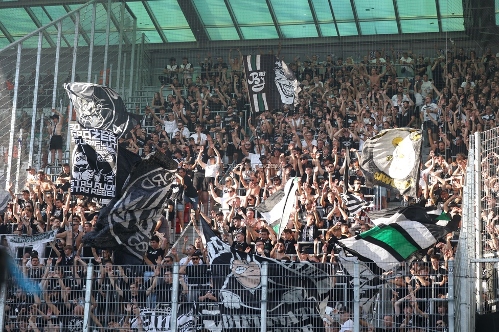 Rapid - Sturm Graz
Oesterreichische Fussball Bundesliga, 5. Runde, SK Rapid Wien - SK Sturm Graz, Weststadion Wien, 30.08.2026. Foto zeigt Fans von Sturm
