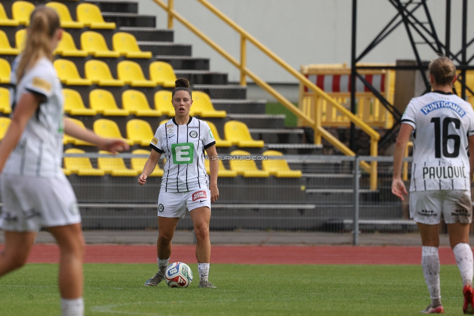 Gintra - Sturm Frauen
UEFA Womens Europa Cup, 1. Runde, FC Gintra - SK Sturm Graz Frauen, Siauliai City Municipal Stadium, 02.09.2026.Foto zeigt Julia Michelle Wattilete (Sturm Frauen)
