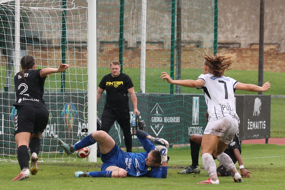 Gintra - Sturm Frauen
UEFA Womens Europa Cup, 1. Runde, FC Gintra - SK Sturm Graz Frauen, Siauliai City Municipal Stadium, 02.09.2026.Foto zeigt Brigitta Pulins (Sturm Frauen)
