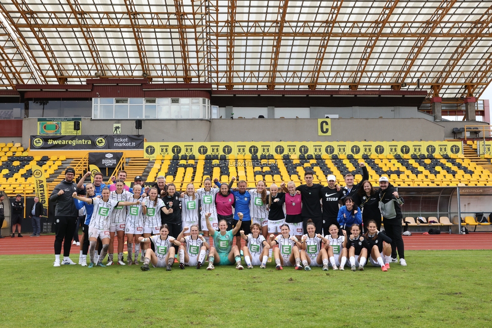 Gintra - Sturm Frauen
UEFA Womens Europa Cup, 1. Runde, FC Gintra - SK Sturm Graz Frauen, Siauliai City Municipal Stadium, 02.09.2026.Foto zeigt die Mannschaft der Sturm Frauen
