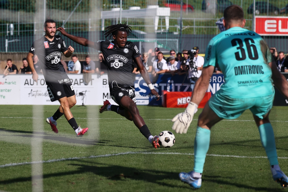 Voitsberg - Sturm Graz
OEFB Cup 2. Runde, TSV Voitsberg - SK Sturm Graz, Muenzer Bioindustrie Sportpark, Voitsberg, 05.09.2026. Foto zeigt Seedy Jatta (Sturm)
