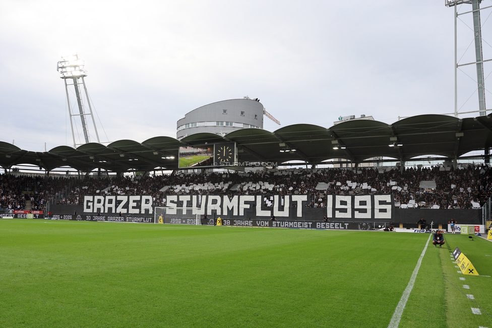 Sturm Graz - LASK
Oesterreichische Fussball Bundesliga, 6. Runde, SK Sturm Graz - Linzer ASK, Stadion Graz-Liebenau, 13.09.2026. Foto zeigt Fans von Sturm mit einer Choreografie
